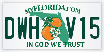FL license plate DWHV15