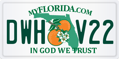 FL license plate DWHV22