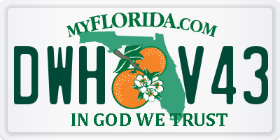 FL license plate DWHV43