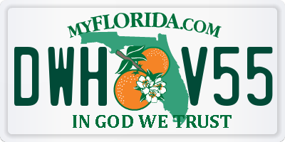 FL license plate DWHV55