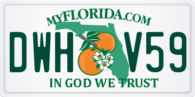 FL license plate DWHV59