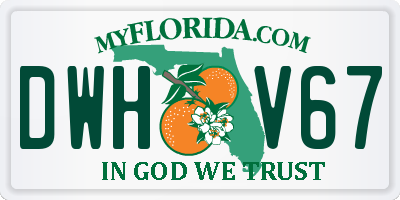 FL license plate DWHV67