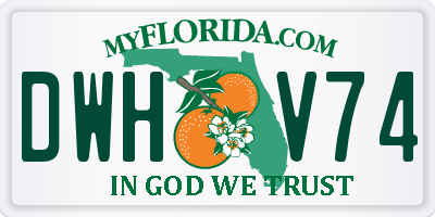 FL license plate DWHV74