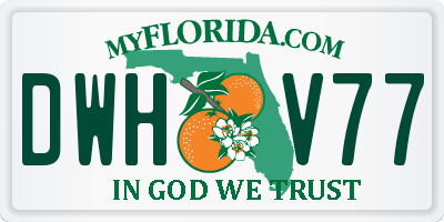 FL license plate DWHV77