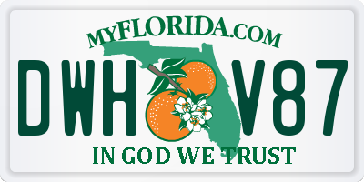 FL license plate DWHV87