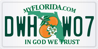 FL license plate DWHW07
