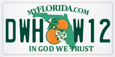 FL license plate DWHW12