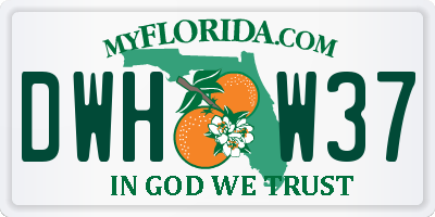 FL license plate DWHW37