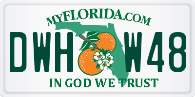 FL license plate DWHW48