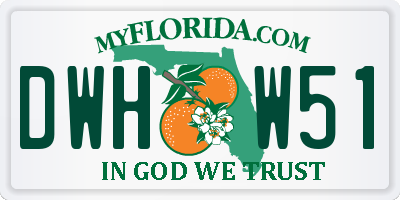 FL license plate DWHW51