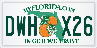 FL license plate DWHX26