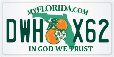 FL license plate DWHX62