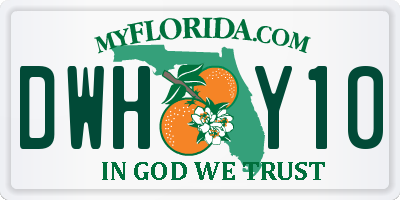 FL license plate DWHY10