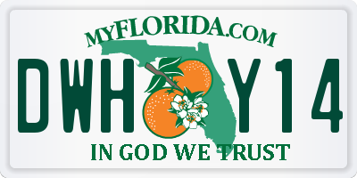 FL license plate DWHY14