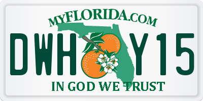 FL license plate DWHY15