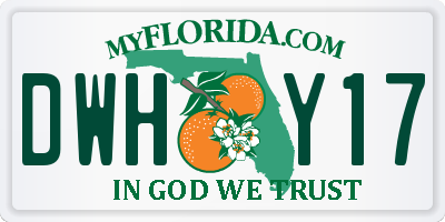 FL license plate DWHY17