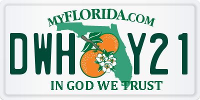 FL license plate DWHY21