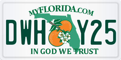 FL license plate DWHY25
