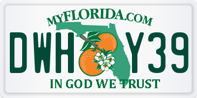 FL license plate DWHY39