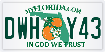 FL license plate DWHY43