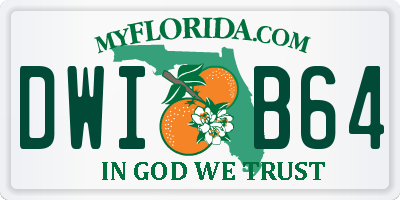 FL license plate DWIB64
