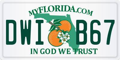 FL license plate DWIB67