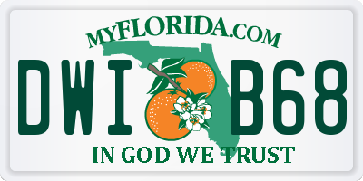 FL license plate DWIB68