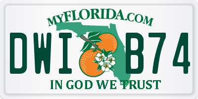 FL license plate DWIB74