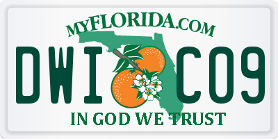FL license plate DWIC09