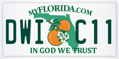 FL license plate DWIC11