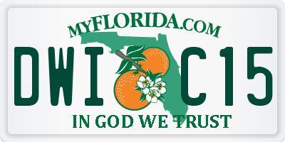 FL license plate DWIC15