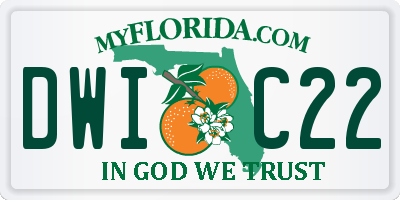 FL license plate DWIC22