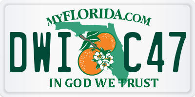 FL license plate DWIC47