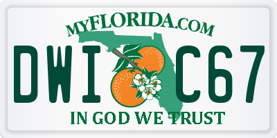 FL license plate DWIC67