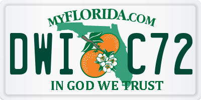 FL license plate DWIC72