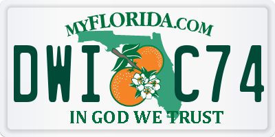 FL license plate DWIC74