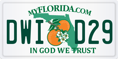 FL license plate DWID29