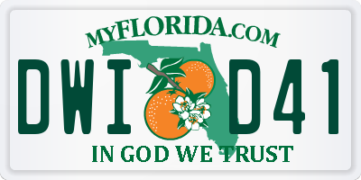 FL license plate DWID41
