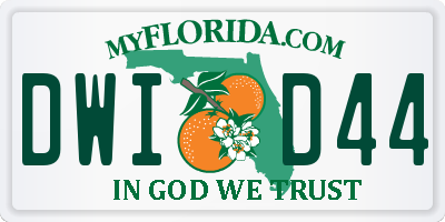 FL license plate DWID44