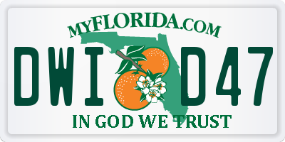 FL license plate DWID47