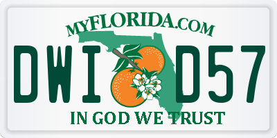 FL license plate DWID57