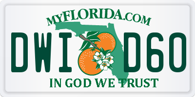 FL license plate DWID60