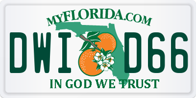 FL license plate DWID66