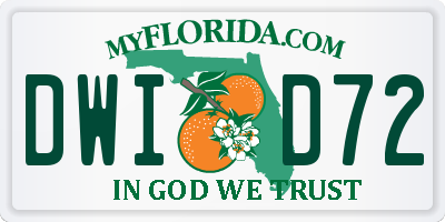 FL license plate DWID72