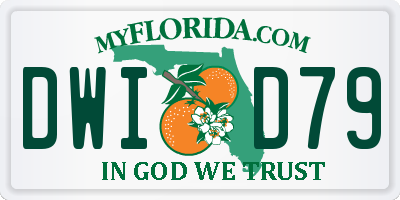 FL license plate DWID79