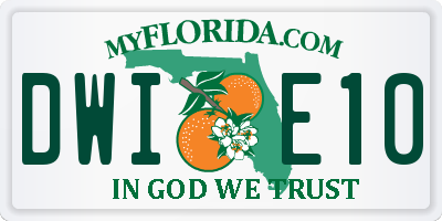 FL license plate DWIE10