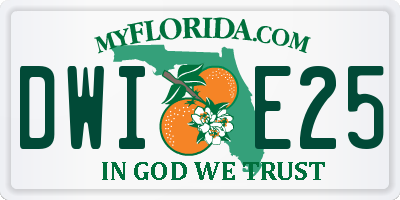 FL license plate DWIE25