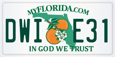 FL license plate DWIE31