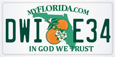 FL license plate DWIE34