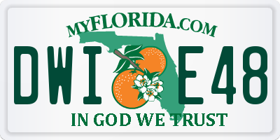 FL license plate DWIE48
